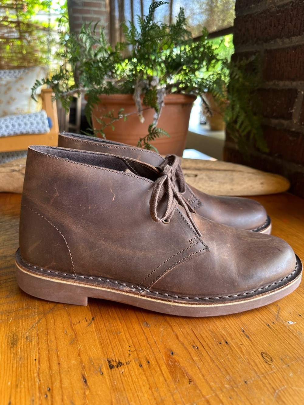 Clark’s Bushacre brown leather classic desert/chukka ankle boot. Size 9.5 - Picture 4 of 9